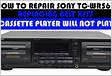 How To Repair Sony Dual Cassette Tape Deck Player Recorder